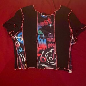 Graffiti crop top